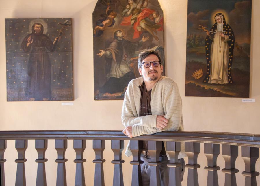 Michal Jurecký v expozícii Budatínskeho hradu