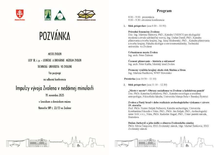Pozvánka a program konferencie Impulzy vývoja Zvolena v nedávnej minulosti.jpg